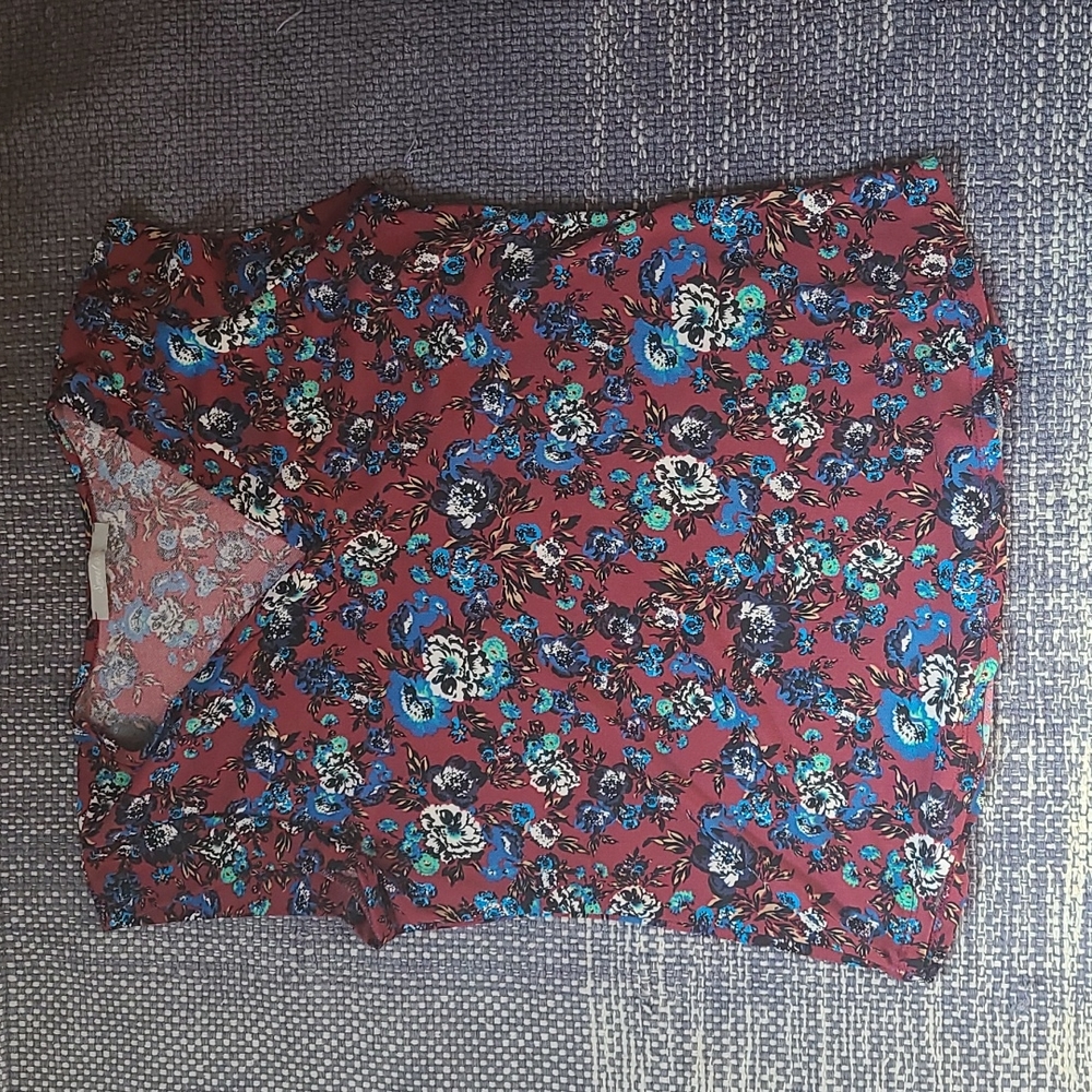 Purple Floral Blouse